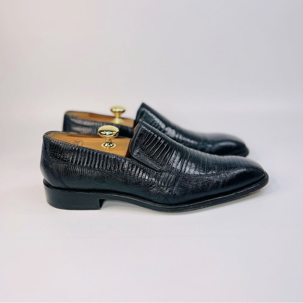 Traversi Genuine Tejus Lizard Skin Slip-Ons Size 9.5M